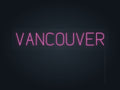 Vancouver City Name Neon Sign in hot pink - original premade design